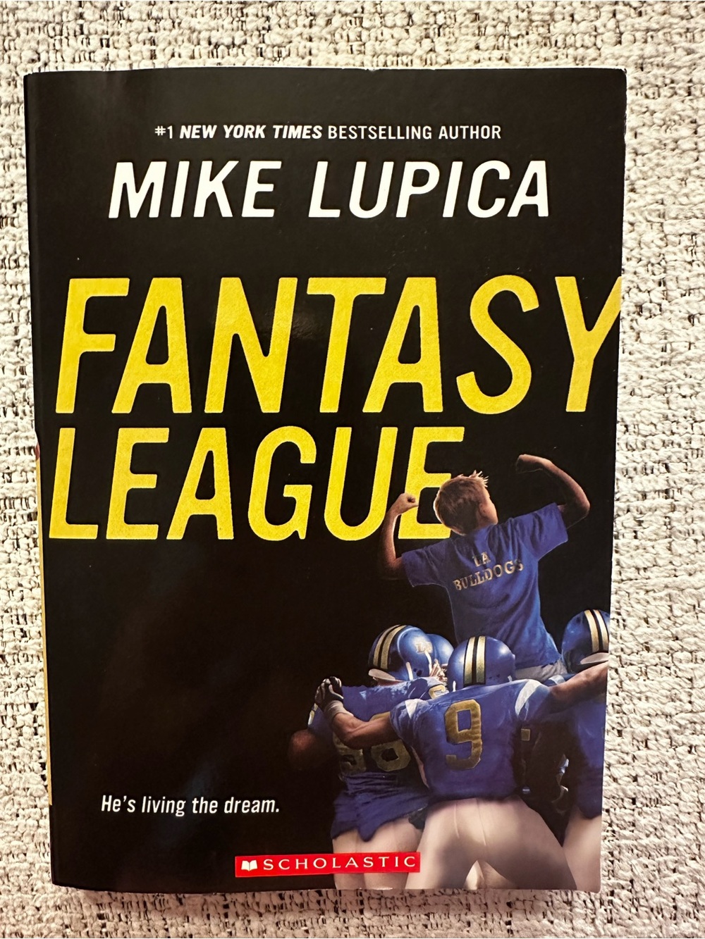 Scholastic Fantasy League Black Cover with Yellow Title